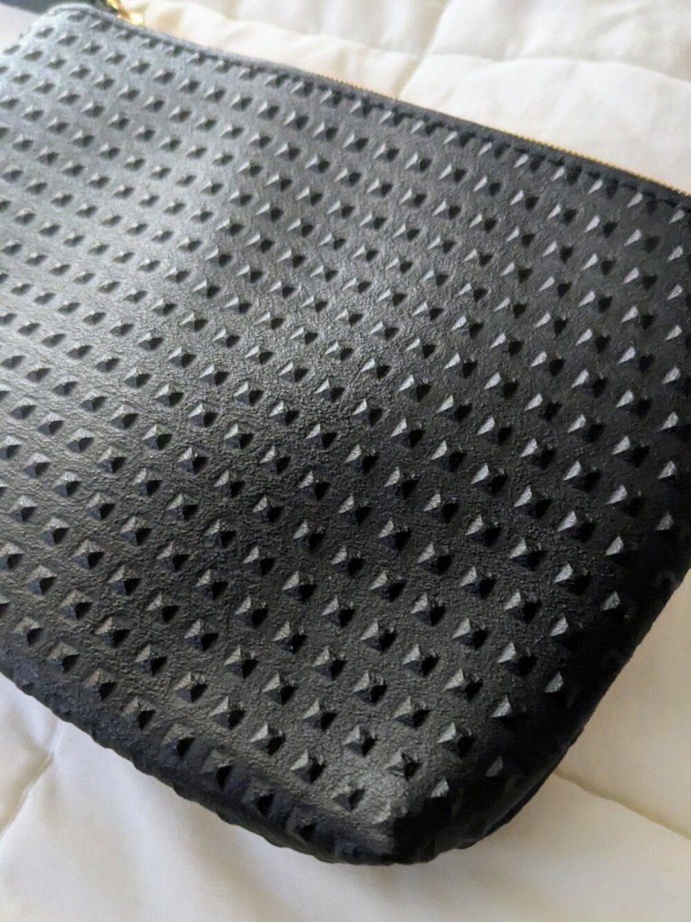 IPSY Glam Bag Like A Boss Cosmetic Travel Pouch in Studded Black Blue Sep 2017